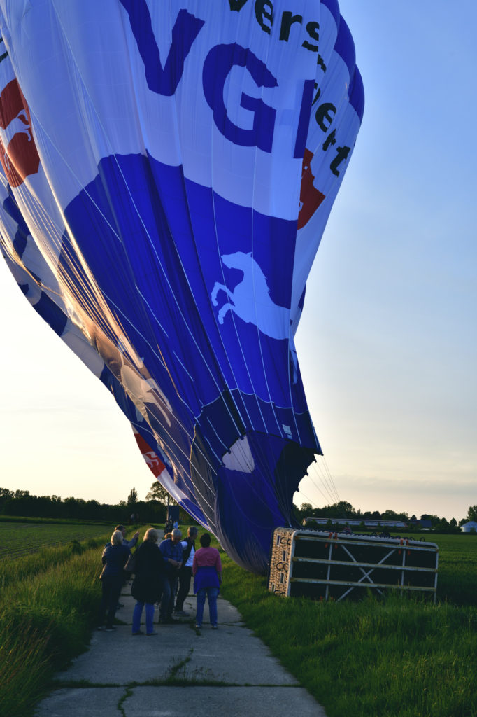 Ballonfahrt ist beendet, kurz nach der Landung